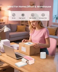 vretti DHL Bluetooth Címkenyomtató, Rózsaszín - 4x6 Szállítási Címkékhez, Kompatibilis Amazon, Shopify, Etsy, Ebay, UPS Platformokkal 7