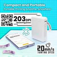 vretti HP2 Bluetooth Címkenyomtató iOS Android Öntapadós Címkékhez Otthon Irodához 4