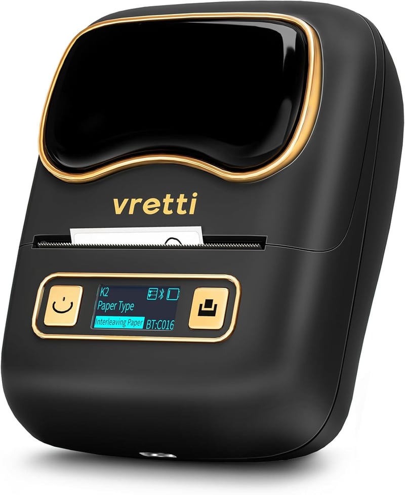 vretti K2 Bluetooth Címkenyomtató iOS Android Kompatibilis 20-50mm