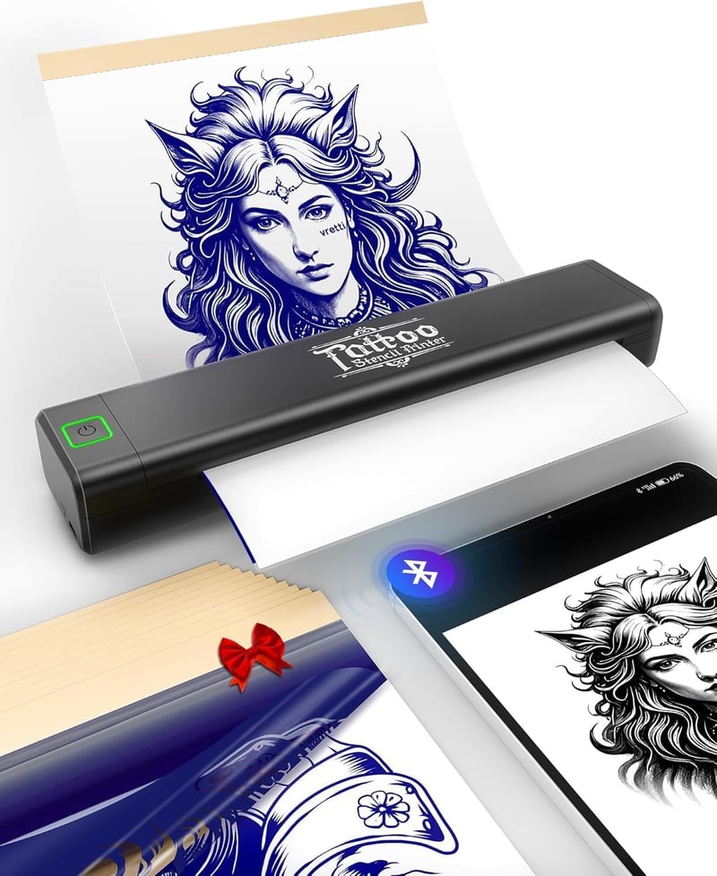 vretti Vezeték Nélküli Címkenyomtató - Bluetooth Hőnyomtató 4x6 Szállítási Címkékhez - Windows, Mac OS, Linux Kompatibilis - Beépített Papír