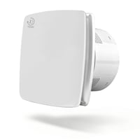 Kúpeľňový ventilátor Vrietina s časovačom a spätnou klapkou, 150 mm, biely 1