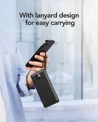 Power banka VRURC 10 000 mAh so 4 vstavanými káblami – prenosná externá batéria s konektormi USB-C a Micro USB 3