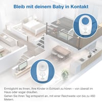Monitor audio pentru bebeluși VTech BM1120 – Transmisie audio clară, rază lungă de acțiune, indicator LED de volum cu 5 niveluri, clips pentru curea, baterie reîncărcabilă 3