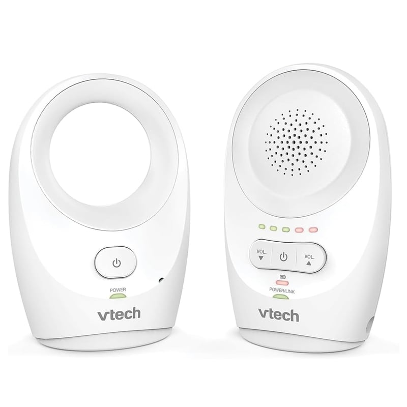 Monitor audio pentru bebeluși VTech BM1120 – Transmisie audio clară, rază lungă de acțiune, indicator LED de volum cu 5 niveluri, clips pentru curea, baterie reîncărcabilă