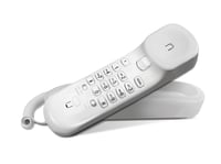 Káblový telefón VTech CD1100, biely, domáci stolný telefón, tlačidlo spätného volania, ovládanie hlasitosti a vyzváňania, 20x8x6,5 cm 1