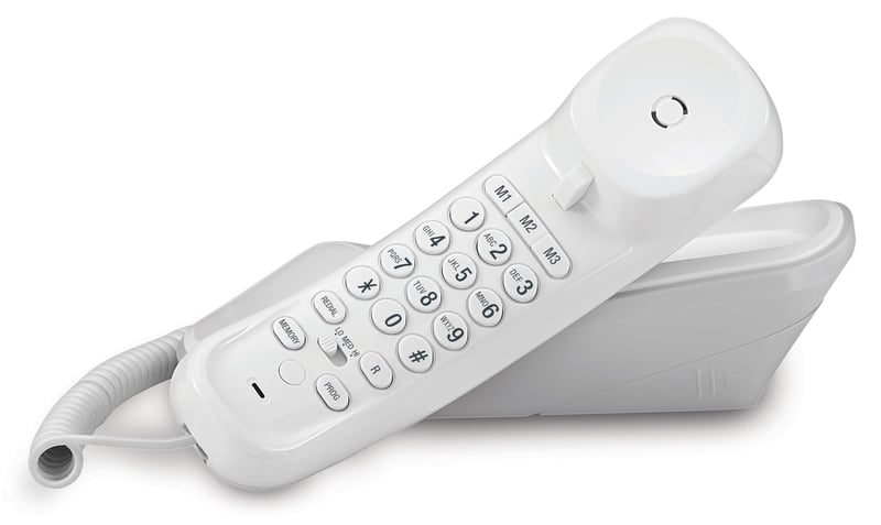 Káblový telefón VTech CD1200 s rýchlou voľbou a ovládaním hlasitosti – biely