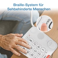 Pevný telefón pre seniorov VTech CL1100 – veľké tlačidlá, hovoriace čísla, vizuálna signalizácia zvonenia, rýchla voľba, hlasitý odposluch, biely 5