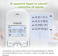 VTech CS1500 DECT vezeték nélküli telefon hívásblokkolóval és kihangosítóval 8