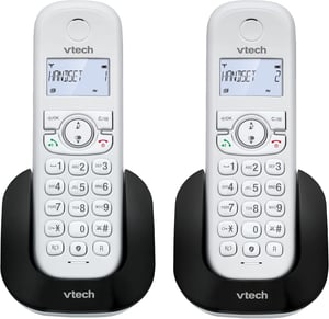 VTech CS1501 DECT bežični telefon, 2 slušalice, blokiranje poziva, bijeli