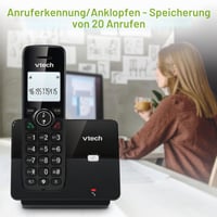 Bezdrôtový telefón VTech CS2000 DECT s blokovaním hovorov, dosah 300 m, identifikácia volajúceho, čakajúci hovor, čierny 7