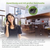 Bezdrôtový telefón VTech CS2000 DECT s blokovaním hovorov, dosah 300 m, identifikácia volajúceho, čakajúci hovor, čierny 9