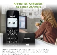VTech CS2000 Vezeték nélküli telefon fekete 7