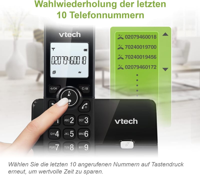 VTech CS2000 Vezeték nélküli telefon fekete
