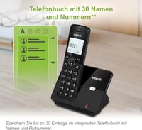 VTech CS2000 Vezeték nélküli telefon fekete 8