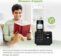 VTech CS2001 DECT vezeték nélküli telefon 2 kézibeszélővel, hívásszűrő, 300 m hatótáv - fekete 7