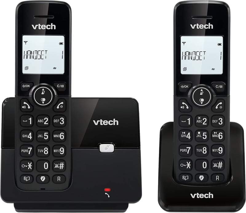 VTech CS2001 vezeték nélküli telefon 2 kézibeszélővel, fekete