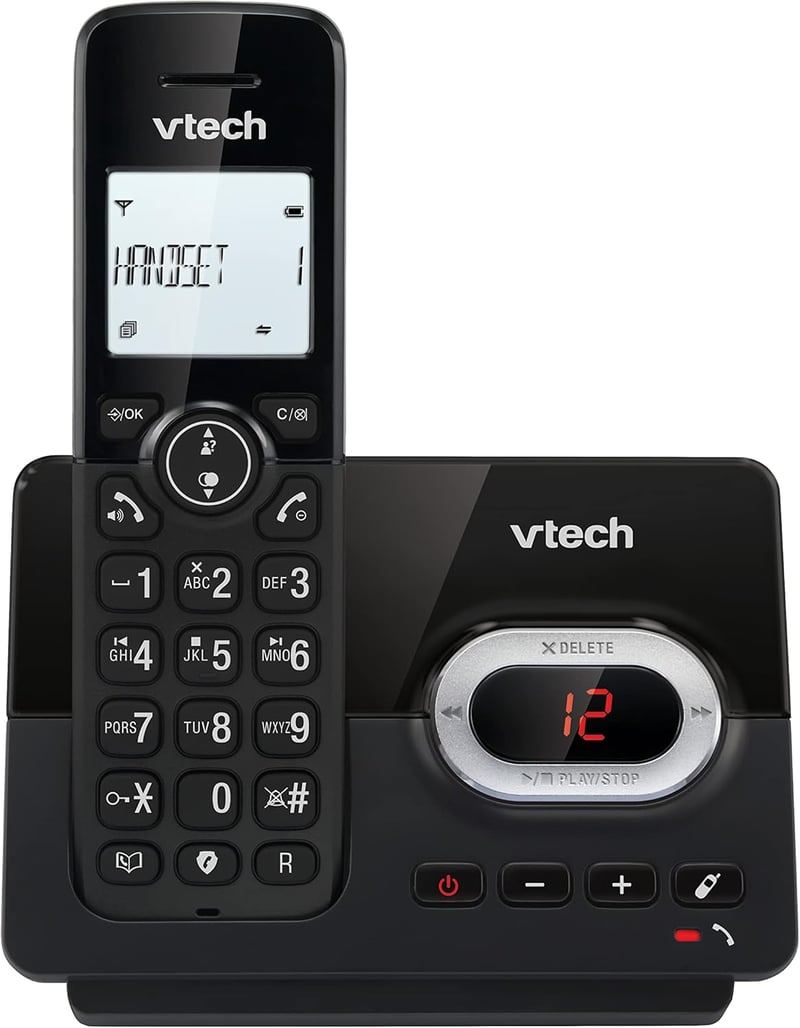 VTech CS2050 Vezeték nélküli telefon, ökó mód, fekete, nagy gombokkal