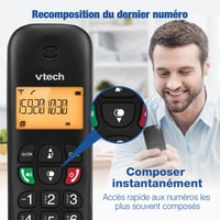 Bezdrôtový telefón VTech CS900 DECT – Blokovanie hovorov, identifikácia volajúceho, telefónny zoznam, 13-hodinová výdrž batérie, podsvietenie, hlasitý odposluch 9