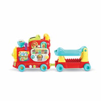 VTech Edo Maxi električni vlak za malu djecu - 7 u 1 razvojna igračka, 270+ zvukova i melodija, crveni, za djecu od 1-3 godine, s baterijama 2