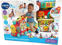VTech Edo Maxi elektromos vonat kisgyermekeknek - 7 az 1-ben fejlesztő játék, 270+ hang és dallam, piros, 1-3 éveseknek, elemekkel 7
