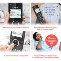 Digitálny bezdrôtový telefón VTech ES2051 s dvojitým záznamníkom a funkciou blokovania nežiaducich hovorov 6