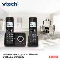 Digitálny bezdrôtový telefón VTech ES2051 s dvojitým záznamníkom a funkciou blokovania nežiaducich hovorov 2