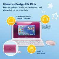 VTech Genio detský vzdelávací notebook XL ružový – 7-palcový LCD displej, 40 vzdelávacích hier pre deti 4