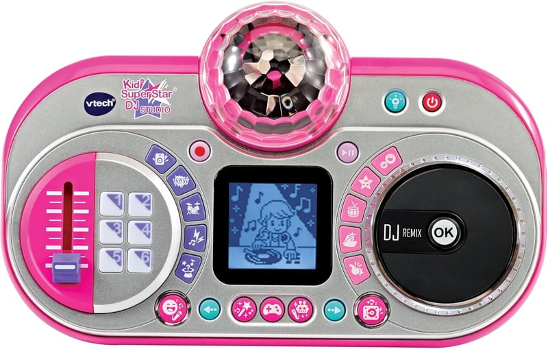 VTech Kidi Super Star DJ Studio Karaoke Játék - Rózsaszín Zenei Állomás Gyerekeknek 6-12 Éves Korig, Beépített Hangszórókkal, Elemekkel
