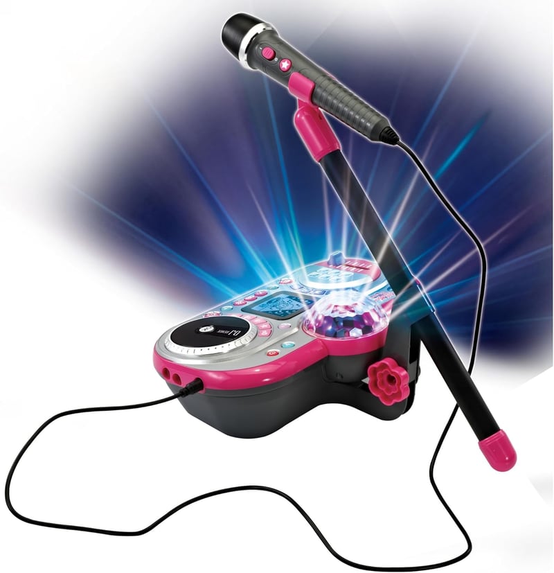 VTech Kidi Super Star DJ Studio Karaoke Játék - Rózsaszín Zenei Állomás Gyerekeknek 6-12 Éves Korig, Beépített Hangszórókkal, Elemekkel