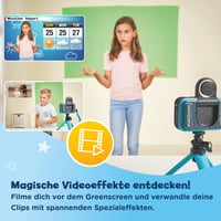 Detská videokamera VTech KidiZoom Video Studio HD s funkciou zeleného plátna – modrá 2