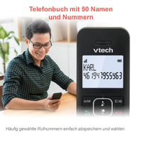 Bezdrôtový telefón VTech LS1050 DECT so záznamníkom, blokovaním hovorov, identifikáciou volajúceho, hlasitým odposluchom a podsvieteným displejom 5