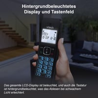 Bezdrôtový telefón VTech LS1050 DECT so záznamníkom, blokovaním hovorov, identifikáciou volajúceho, hlasitým odposluchom a podsvieteným displejom 6