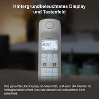 VTech LS1350 Retro Design DECT Vezeték Nélküli Telefon Digitális Üzenetrögzítővel, Hívásblokkolással, Kihangosítóval és Háttérvilágított Kijelzővel 10