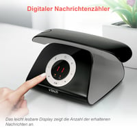 VTech LS1350 Retro Design DECT Vezeték Nélküli Telefon Digitális Üzenetrögzítővel, Hívásblokkolással, Kihangosítóval és Háttérvilágított Kijelzővel 8