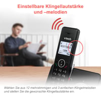 Bezdrôtový telefón VTech MS3050 DECT so záznamníkom, blokovaním hovorov, hlasitým odposluchom a podsvieteným displejom, čierny 9