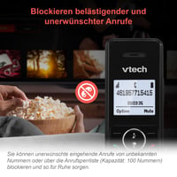 Bezdrôtový telefón VTech MS3050 DECT so záznamníkom, blokovaním hovorov, hlasitým odposluchom a podsvieteným displejom, čierny 6