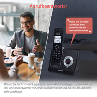 Bezdrôtový telefón VTech MS3050 DECT so záznamníkom, blokovaním hovorov, hlasitým odposluchom a podsvieteným displejom, čierny 2