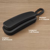 Káblový telefón VTech Trimstyle CD1100-B – ovládanie hlasitosti, opätovné vytáčanie posledného čísla, kompatibilný s načúvacími prístrojmi, čierny, veľkoobchodná cena 8