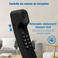 Káblový telefón VTech Trimstyle CD1100-B – ovládanie hlasitosti, opätovné vytáčanie posledného čísla, kompatibilný s načúvacími prístrojmi, čierny, veľkoobchodná cena 3