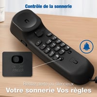 Káblový telefón VTech Trimstyle CD1100-B – ovládanie hlasitosti, opätovné vytáčanie posledného čísla, kompatibilný s načúvacími prístrojmi, čierny, veľkoobchodná cena 4