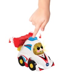 Pretekárske autíčko VTech Tut Tut Baby Flitzer so zvukmi, blikajúcim tlačidlom a melódiami, pre deti od 1 do 5 rokov 3