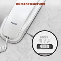 VTech CD1200 vezetékes telefon gyorshívással és hangerőszabályzóval - fehér 9