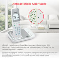Bezdrôtový telefón VTech XS1051 DECT s 2 slúchadlami, záznamníkom, blokovaním hovorov, hlasitým odposluchom a zosilňovačom hlasitosti 3