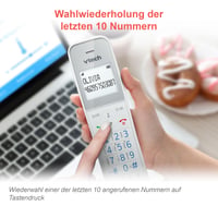 Bezdrôtový telefón VTech XS1051 DECT s 2 slúchadlami, záznamníkom, blokovaním hovorov, hlasitým odposluchom a zosilňovačom hlasitosti 10