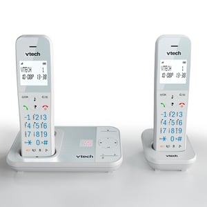 VTech XS1051 DECT bežični telefon s 2 slušalice, telefonskom sekretaricom, identifikacijom pozivatelja, spikerfonom i pojačivačem glasnoće
