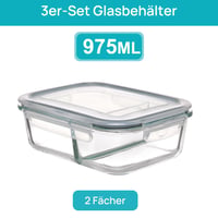 Sada 3 sklenených dóz na potraviny Vtopmart s viečkom, 975 ml — Dózy boli používané, ako je vidieť na fotografiách (stav: pozri 2. obrázok) 6