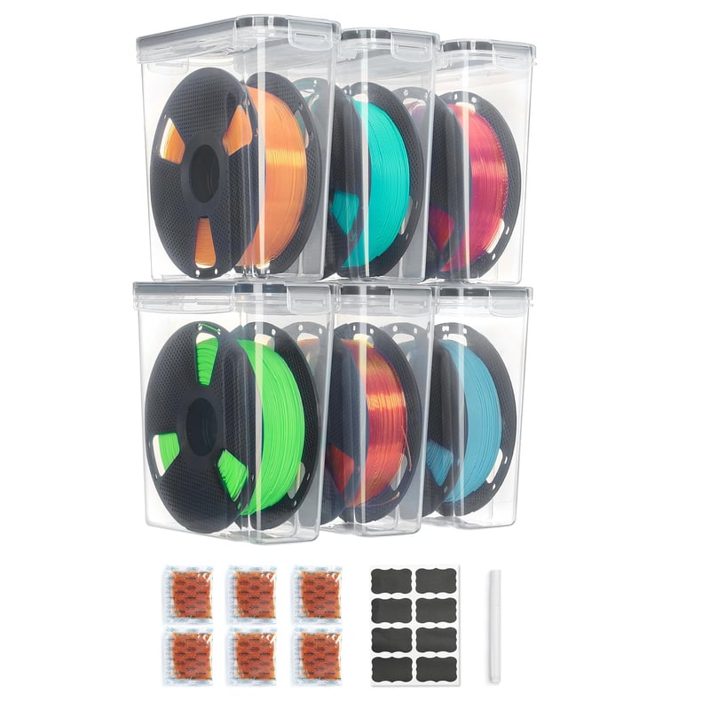 Vtopmart 6-dielna súprava 4l boxov na uskladnenie filamentu pre 3D tlačiarne