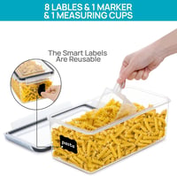 Vtopmart Légmentes Tárolóedény 2db 3.2L Spagetti Tészta Szervezőhöz BPA Mentes 4