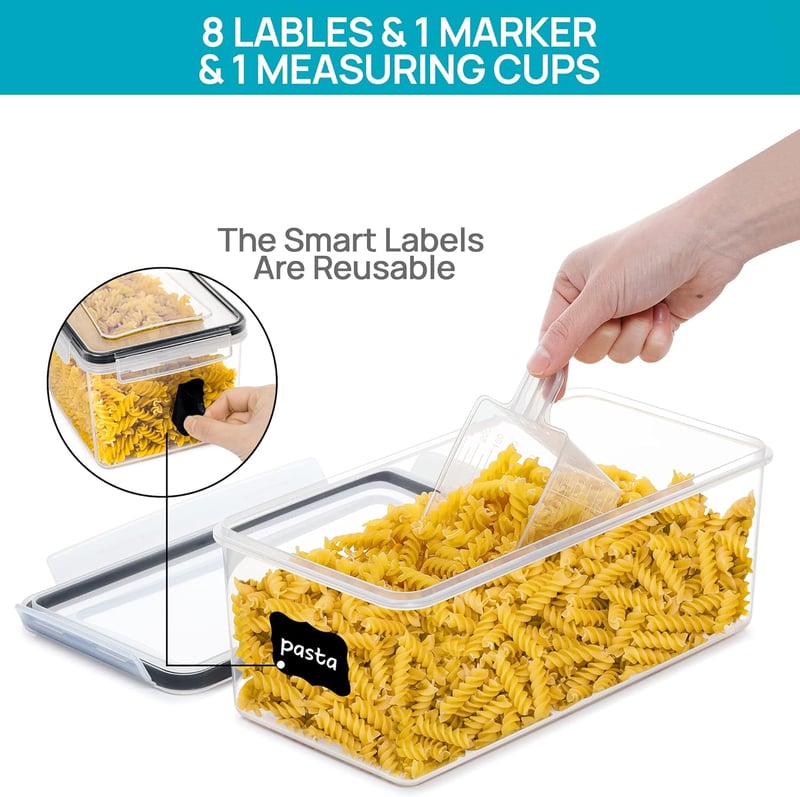 Vtopmart Légmentes Tárolóedény 2db 3.2L Spagetti Tészta Szervezőhöz BPA Mentes