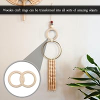 VTYTZZ 8 db Fa Gyűrű 10 cm Natúr Fa Makramé Gyűrű DIY Ékszer Karkötő Függöny 4